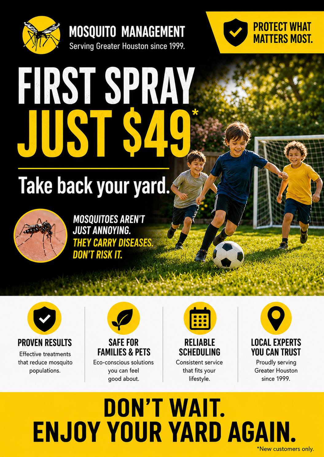 First mosquito spray, just $49.