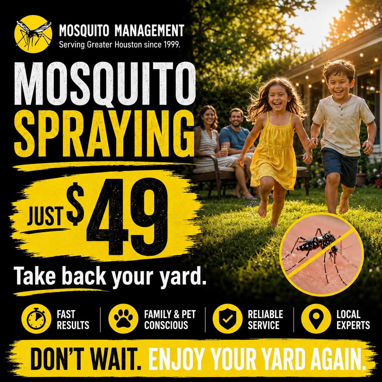First mosquito spray, just $49.